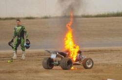 Eric Jennings can only watch as his 2012 season goes up in flames