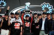 Cole Custer Celebrating the NASCAR K&N Pro Series East Victory with the Haas Automation Chevrolet Team