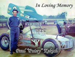 Paul "Putzy" Kekich, the family patriarch and the first Kekich to wheel a sprint car.