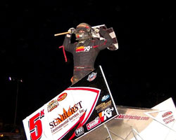 Adam Kekich hopes to keep crossing the finish line in 1st for the remainder of 2012 in his number 5 Sprint Car
