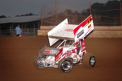 Tommy Worley is the driver of the #17 Winged Sprint Car. Photo by Kirby Laws.