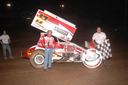 Owner Alan Barton and his #17 Winged Sprint Car. Photo by Kirby Laws.