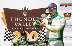Andrew Ranger won the Thunder Valley Casino Resort 200 in Sonoma