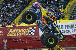 The Black Stallion Monster Truck stands tall for the crowd