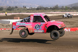 The hot pink Modified Kart driven by Brooke Kawell continues to break ground at every Lucas Oil Off Road Racing Series event 
