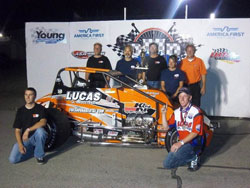 Cody Gerhardt won the USAC Western States Pavement Sprint Car Series race Stockton 99