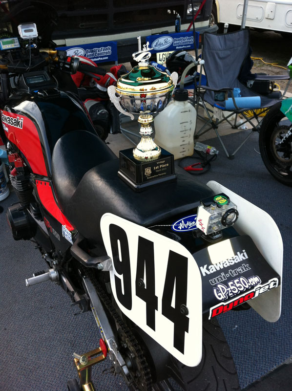 Gpz550 Motorcycle Racer Corey Clough Won Afm Formula Vintage Race At Buttonwillow Raceway