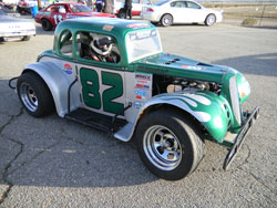Lacey won his first Legends Cars race at Willow Spring International Raceway in 2010