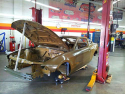 Ford Racing supplied the Mustang body and Martis and his crew built the car entirely in-house.