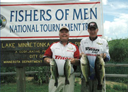 Derek and his father, teammate Bob Kuntz, earned fifth place in Lake Minnetonka Big Bass Tournament.