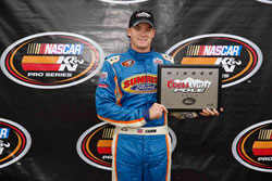 Derek Thorn won the pole and led the first 90 laps of this NASCAR K&N Pro Series West race.