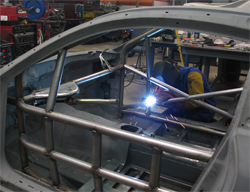 K&N employees worked in the K&N race shop for many hours to get the K&N Infiniti G35 ready for SEMA 2009
