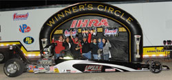 Second race of the season for Gecker and a Top Dragster Win! Photo by IHRA Communications/IHRA.com.