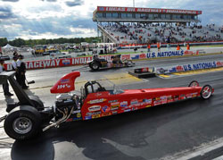 Greg Kamplain's Competition Eliminator Dragster qualified 6th for the US Nationals