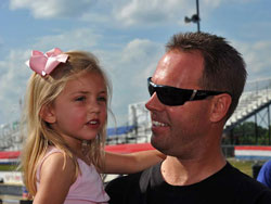Jason Line and his daughter enjoying the warm southern sun in Hotlanta.