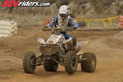Beau Baron took the first WORCS Pro win of the season aboard his K&N backed Spark Racing powered Honda TRX450R ATV. Photos by ATVRiders.com