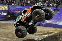 Joe Sylvester recently earned a victory at a Monster Jam Series event help at the Sleep Train Arena at Sacramento, California.