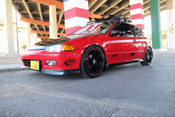 Very clean customized Honda Civic with JDM H23a VTEC engine