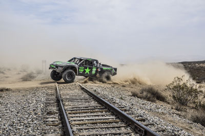 K&N sponsored Justin Davis inked his first trophy truck win at the 2013 HDRA King Shock 250.