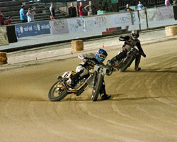 Marco Belli ignited his season by winning the first round of the 2012 Italian Flat Track Championship.