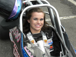 Rochelle says that although she still really likes competing in NHRA Junior Drag Racing League, she feels she ready to take on new challenges in a full-size race car.
