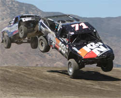 K&N No. 71 truck driven by Alan Pflueger on the short course dirt track at Lake Elsinore, California