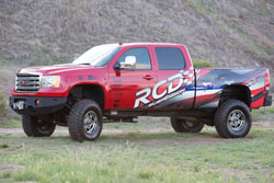 RCD displayed a 2013 GMC 2500 HD with the RCD 6” suspension system as their booth vehicle at SEMA
