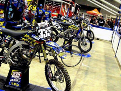Seth Caldwell's bike stands along with his Rock River Powersports teammates. Photo by Vurbmoto.