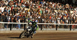 Halbert had 12,000 fans on their feet for his win at the Santa Rosa Mile Grand National Championship