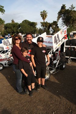 A Scelzi racing family portrait - Julianne, Gary, Dominic and Giovanni.