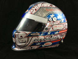 This Bell Helmet with Kocher Custom Paint is being raffled off to benefit Duchenne Muscular Dystrophy research.