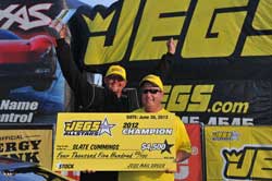 Slate Cummings took the win at the Route 66 Raceway in Joliet, Illinois