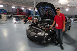 Adrian Sotelo is more of a horsepower guy and he enjoys spending time working on his Pontiac GTO or taking it to the track.