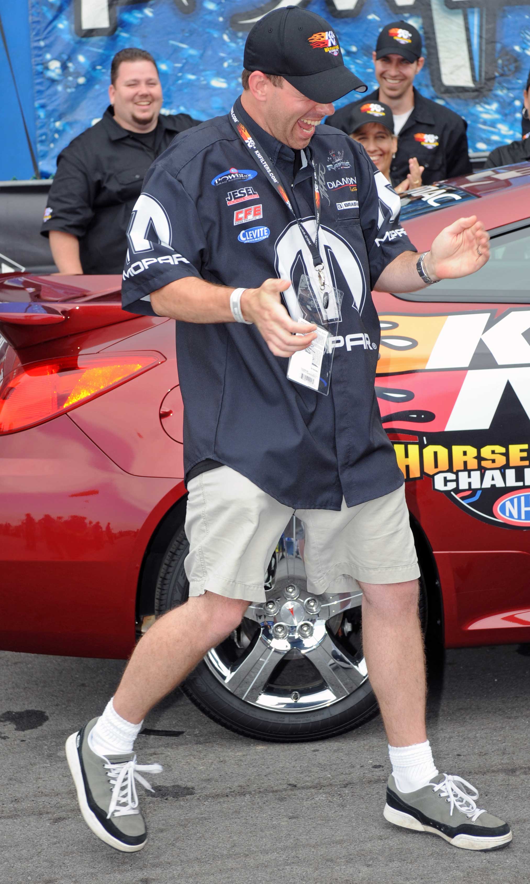 Edward Merry, Jr. Dances with Joy After Winning Pontiac GXP Coupe in K&N Engineering Horsepower Challenge Sweepstakes
