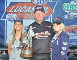 Phillips took his 1957 Corvette Roadster all the way to the Super Gas victory during the 23rd annual O'Reilly NHRA Spring Nationals