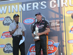 Earlier this season Phillips won the Super Gas Wally in front of his hometown crowd at the NHRA National in Dallas.